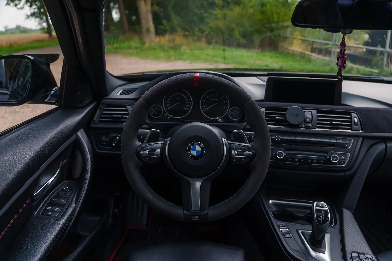 BMW F30 cockpit with M steering wheel