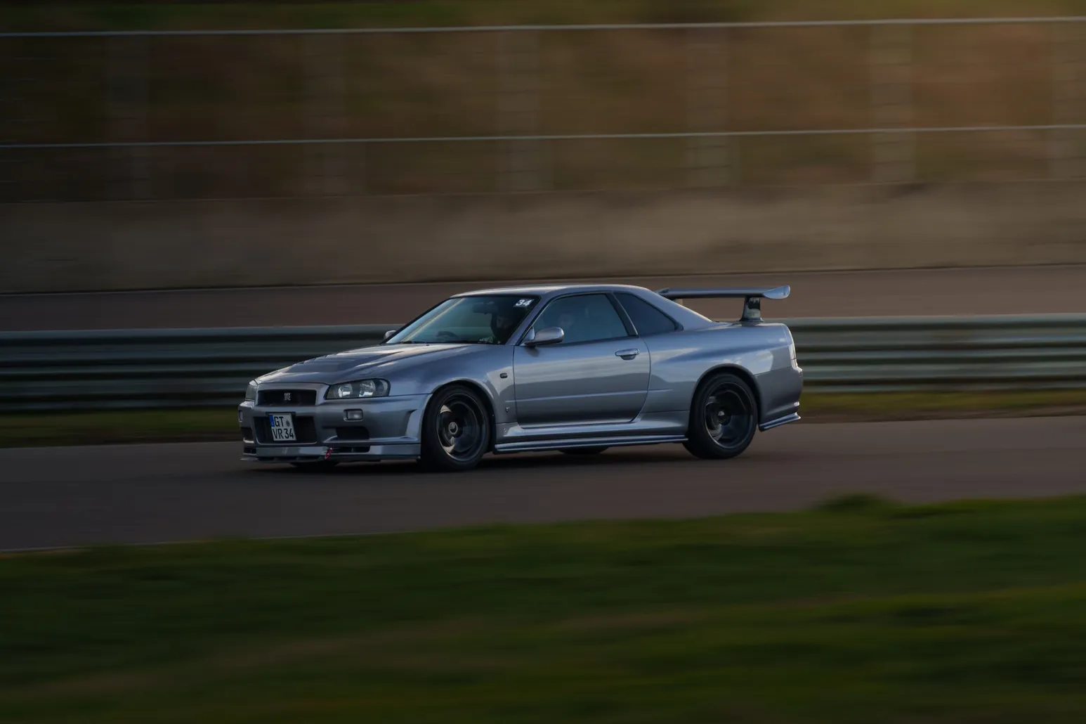 Nissan Skyline GT-R R34 from the front three-quarter