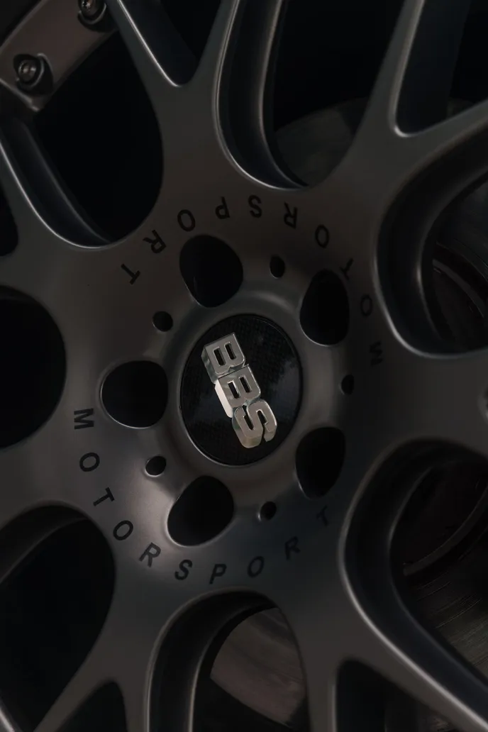 BBS wheel spokes detail, portrait format