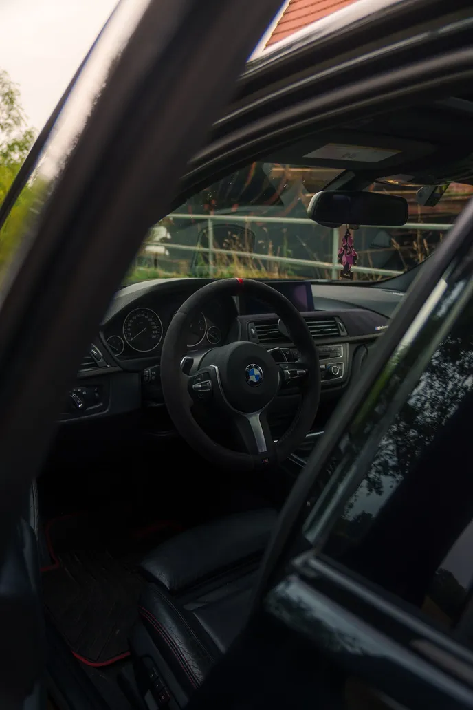 Open door view of the F30 cockpit, portrait format