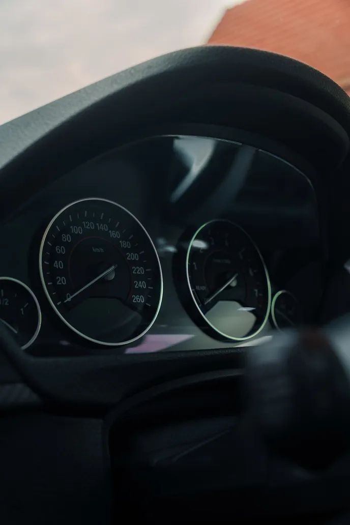 Instrument cluster detail, portrait format